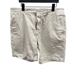 Vineyard Vines Mens Club Short Khaki Chino Shorts Size 38 Stone Cotton Twill